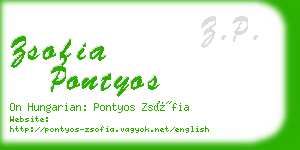 zsofia pontyos business card